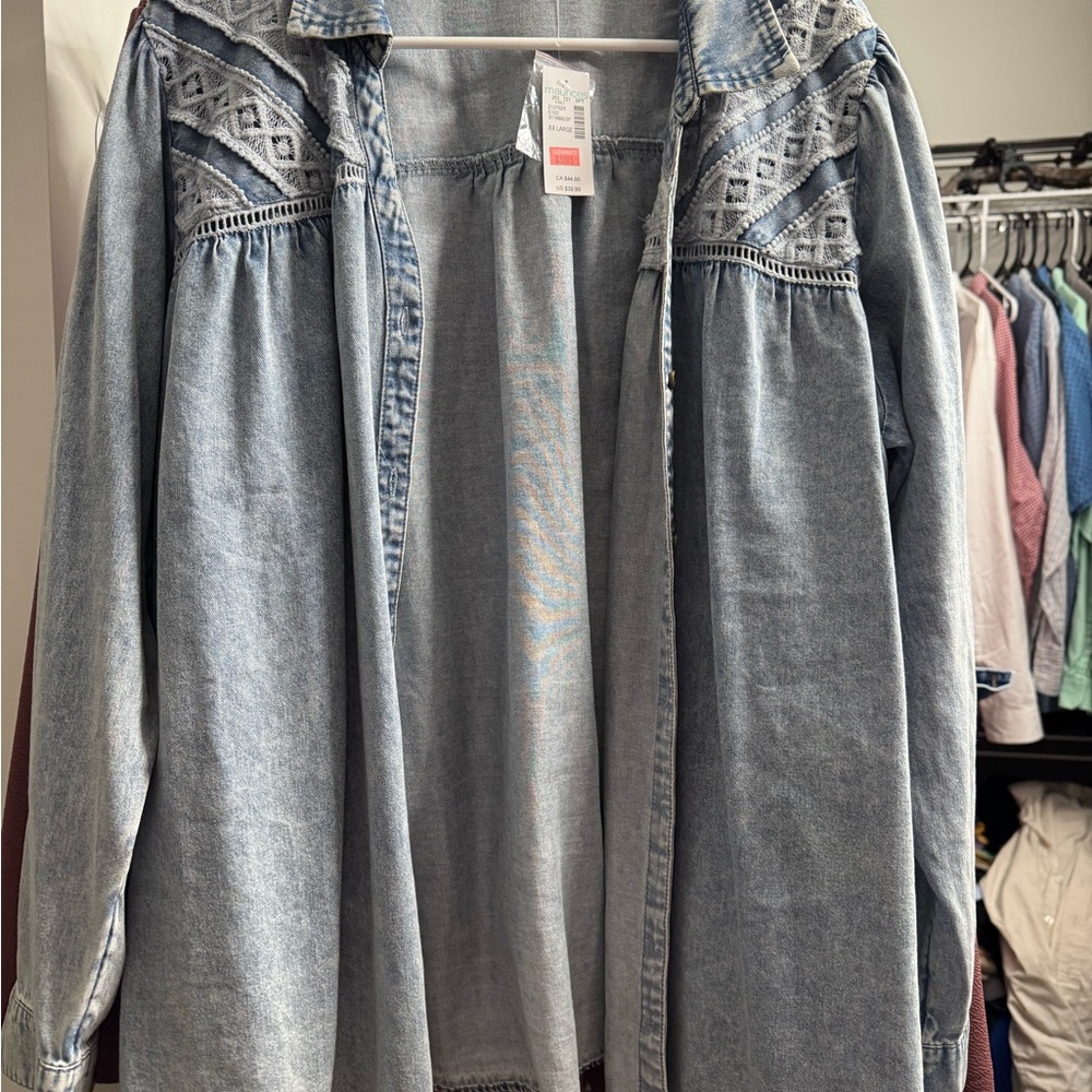 Maurices Light Blue Denim Jacket